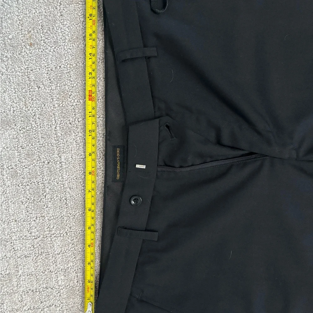 Classic Black Men's Dress Trousers - Picture 3 of 4